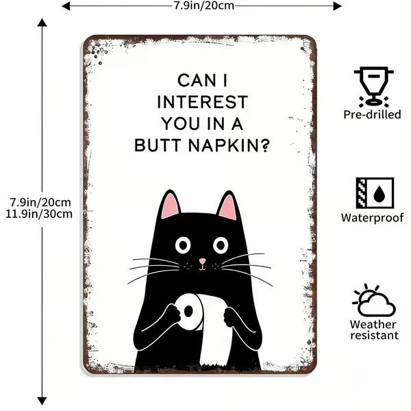 đ„Sista dagen 49 % rabatt â Vintage svartvit kattvĂ€ggkonst