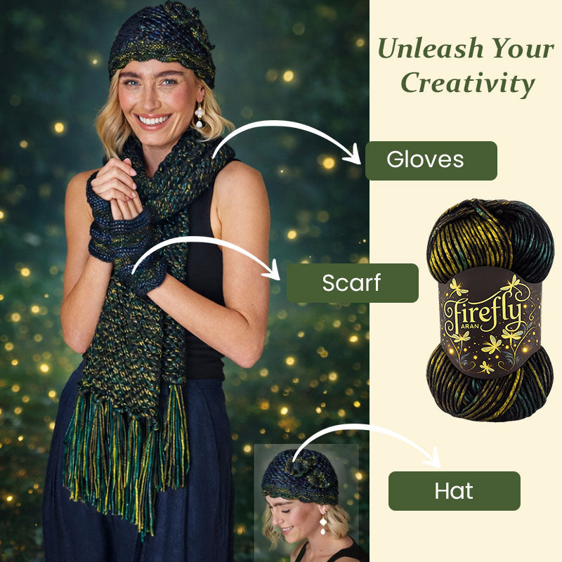 "Firefly" skimrande garn: En touch av magi i varje stygn