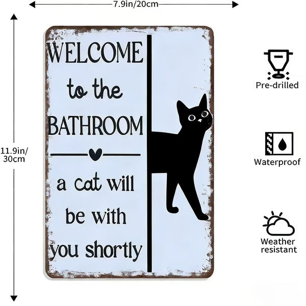 🔥Sista dagen 49 % rabatt – Vintage svartvit kattväggkonst