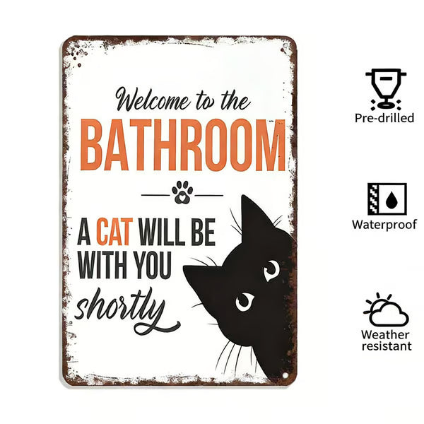 🔥Sista dagen 49 % rabatt – Vintage svartvit kattväggkonst