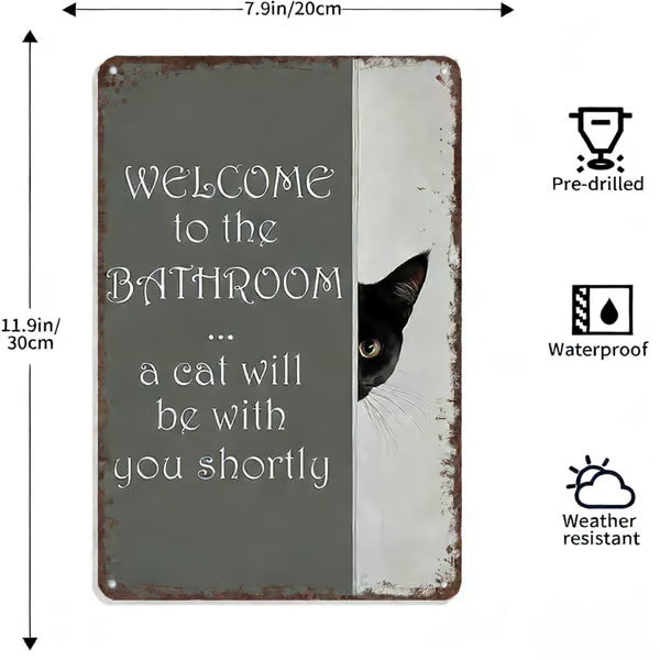 🔥Sista dagen 49 % rabatt – Vintage svartvit kattväggkonst